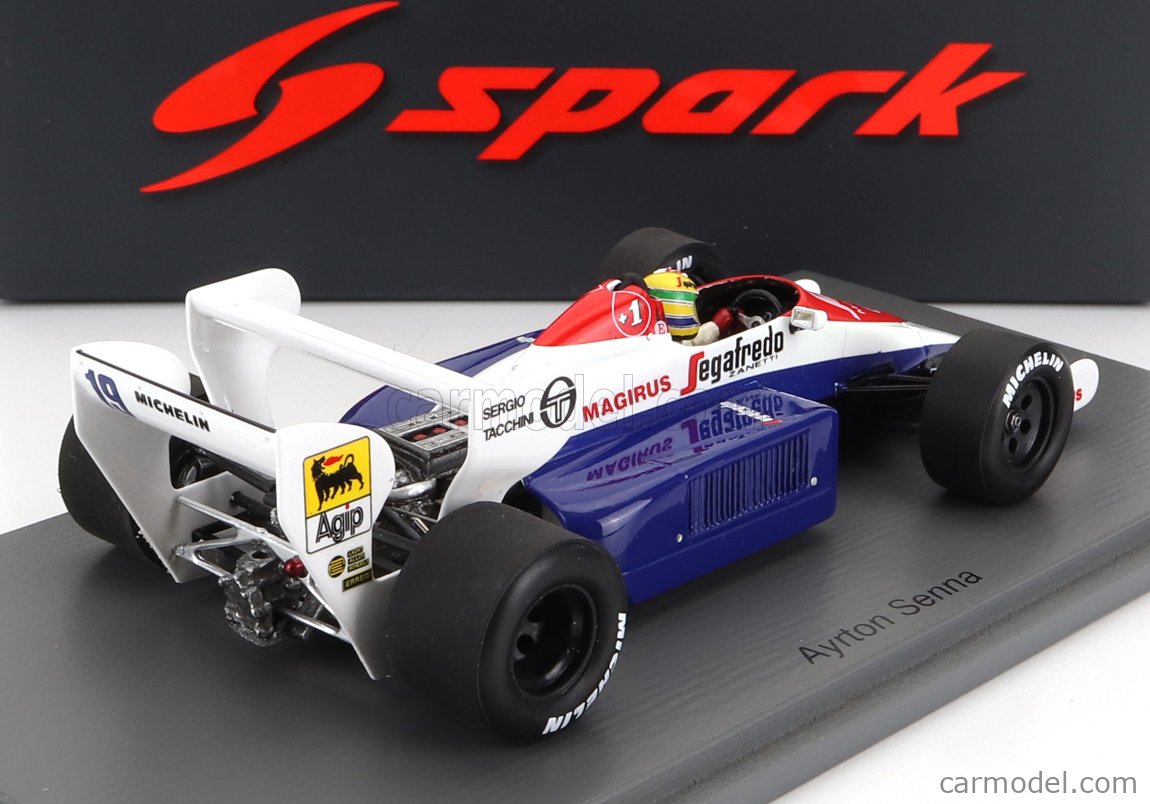 Miniature Spark Toleman TG184 #19 Senna GP Portugal 1984 - 1/43 Résine - Prévente