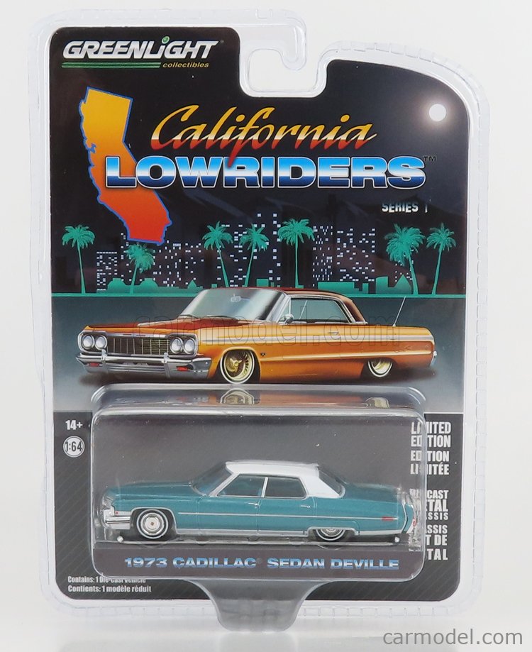 GREENLIGHT 63010F Scale 1/64 | CADILLAC COUPE SEADAN DEVILLE 1973 BLUE ...