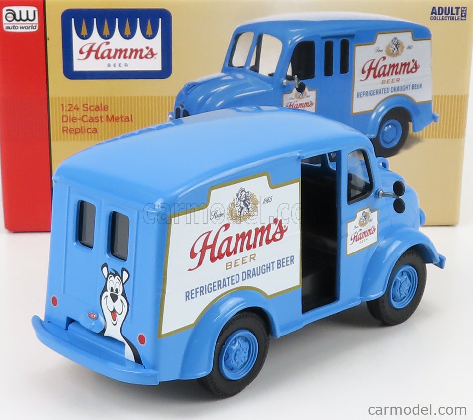 AUTOWORLD 1/24 1950 ディブコ バン Hamms ビール ブルー AW24013