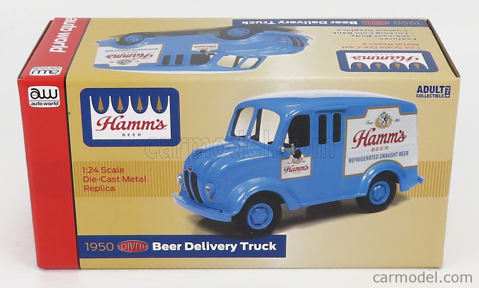 AUTOWORLD 1/24 1950 ディブコ バン Hamms ビール ブルー AW24013