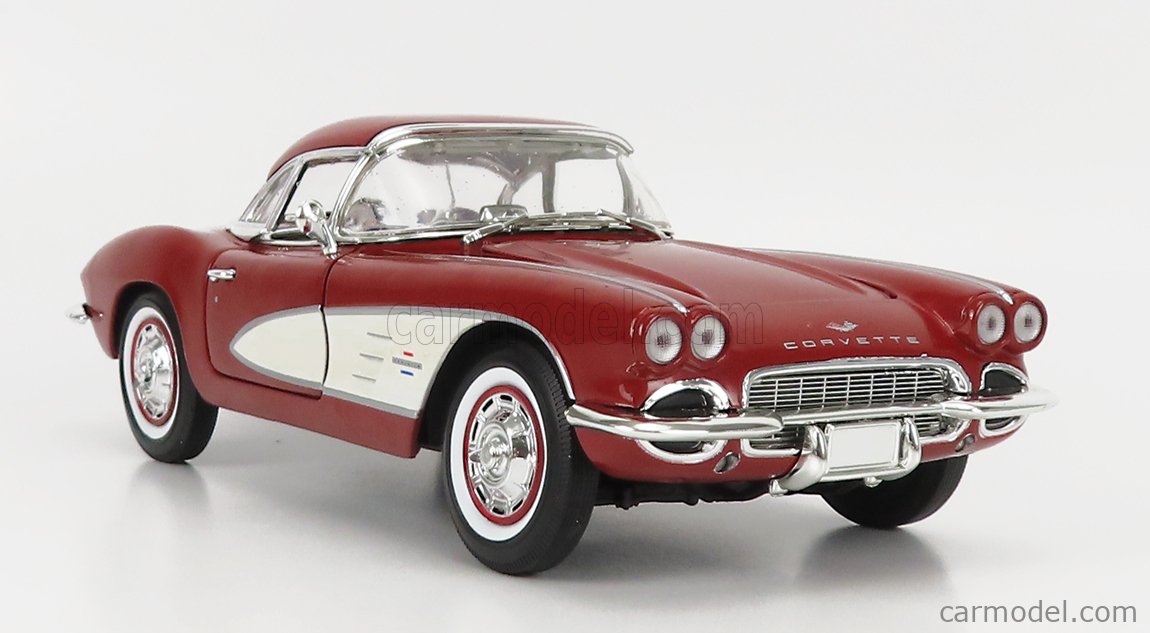 Chevrolet Corvette 1961 – American Muscle AMM1281 – Échelle 1/18 (bordeaux/beige, Neuf)