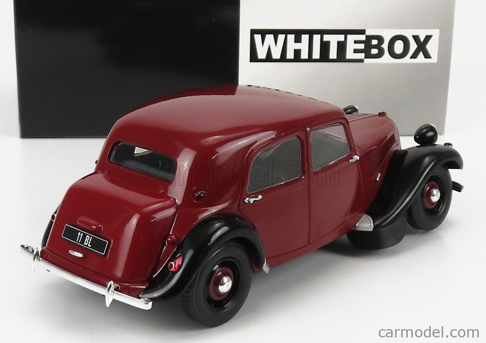 WHITEBOX WB124116 Scale 1/24 | CITROEN TRACTION AVANT 11BL 1956 RED BLACK