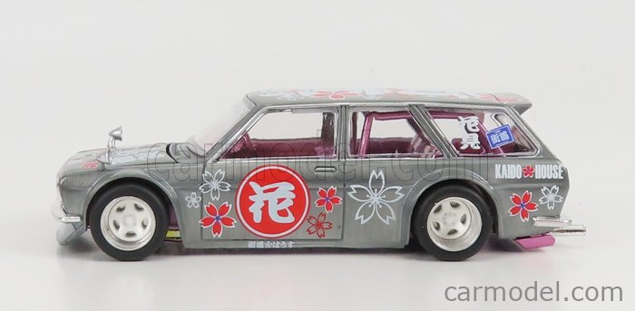 MINI-GT KHMG012-SILVER Scale 1/64 | DATSUN 510 KAIDO HOUSE