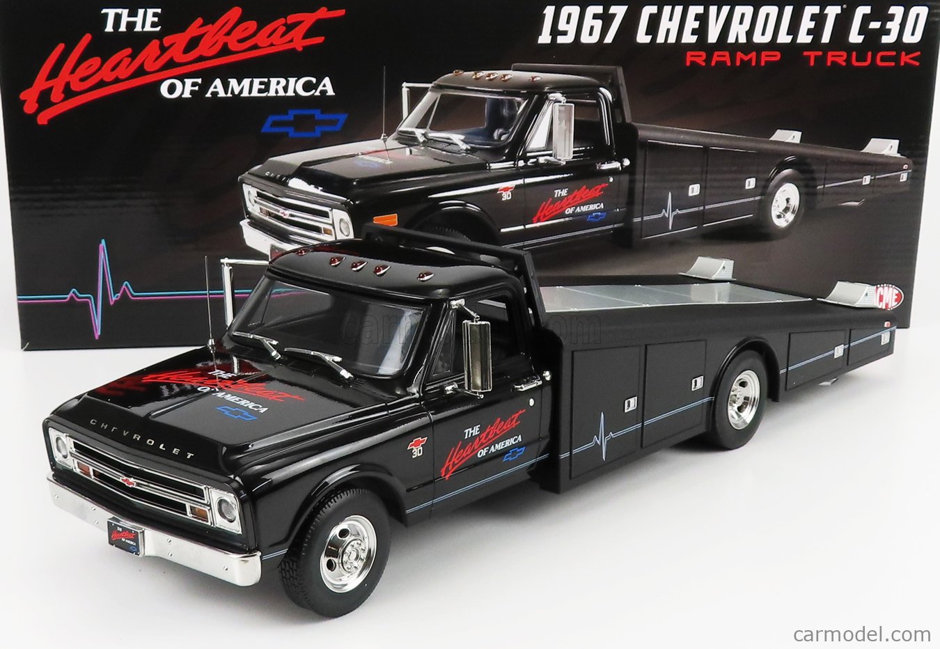 1967 Chevrolet C30 Ramp Truck Goodyear Tires Blue and White Limited  Edition to 460 pieces Worldwide 1/18 Diecast Model Car by ACME