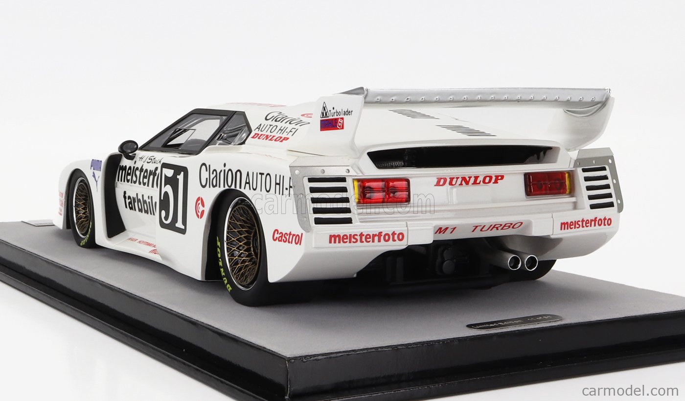 TECNOMODEL TM18-173C Масштаб 1/18 | BMW M1 TURBO TEAM SCHNITZER N 51 WINNER  DRM SALZBURGRING 1981 HANS JOACHIM STUCK WHITE