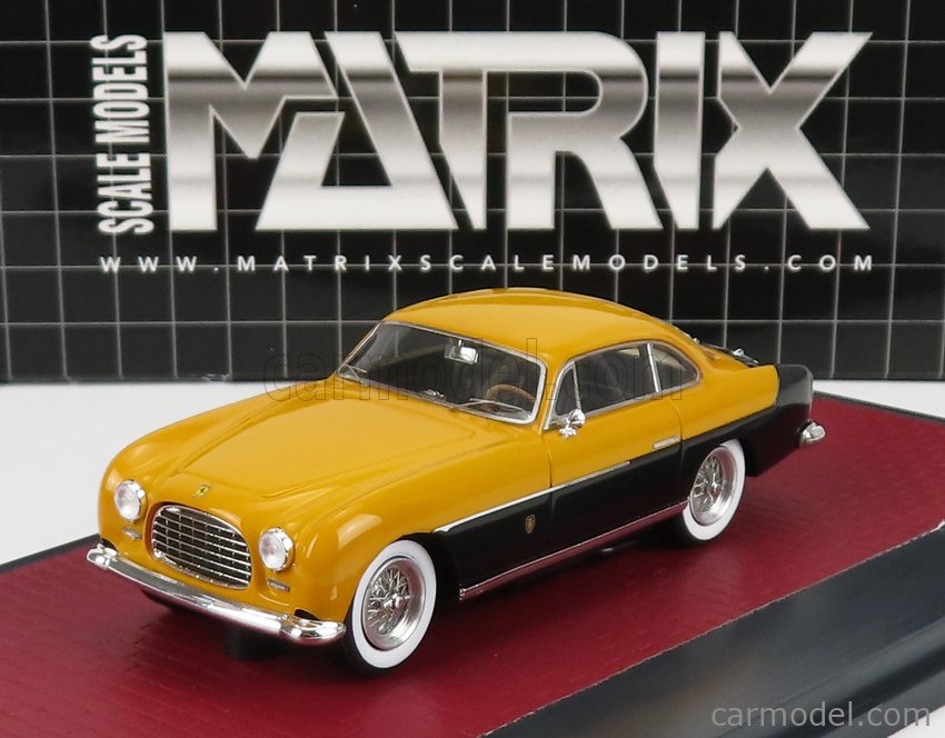 MATRIX SCALE MODELS MX50604-151 Masstab: 1/43  FERRARI 212 INTER COUPE ch.191 GHIA 1952 - PERSONAL CAR JUAN PERON YELLOW BLACK