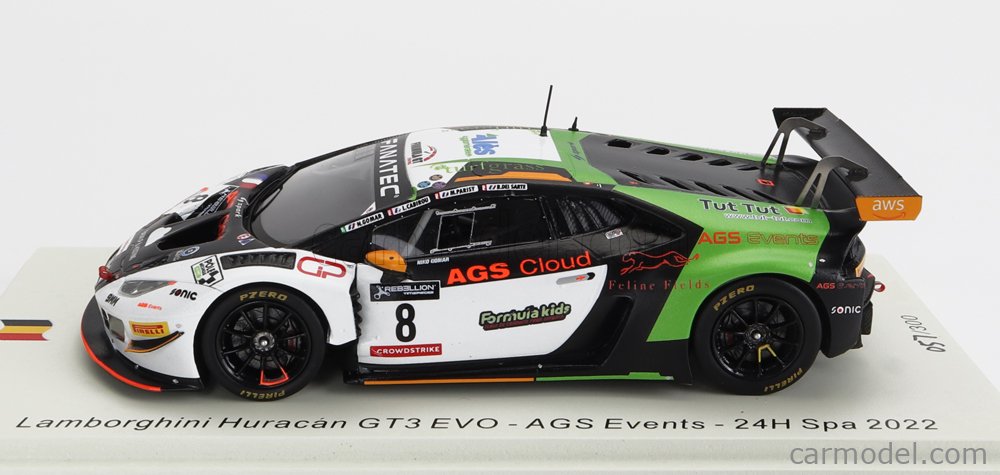 Miniature Spark 1/43 Lamborghini Huracan Des 24h De Spa 2023 N°8 - édition Limitée 300 Pièces