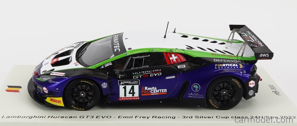 Spark Lamborghini Huracán GT3 EVO N°19 – 24H Spa 2022 – 1/18 – Prévente