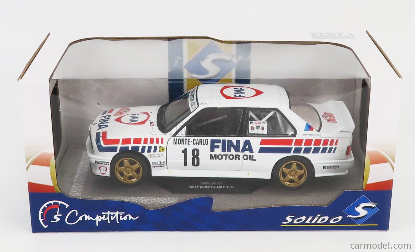 SOLIDO 1801518 Scale 1/18 | BMW 3-SERIES M3 (E30) FINA GR.A N 18 
