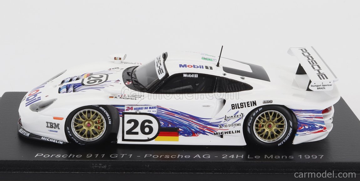 Spark S9908 1/43 PORSCHE 911 GT1 NO.26 porsche AG 24H LE MANS 1997 Model Car for sale online | UK