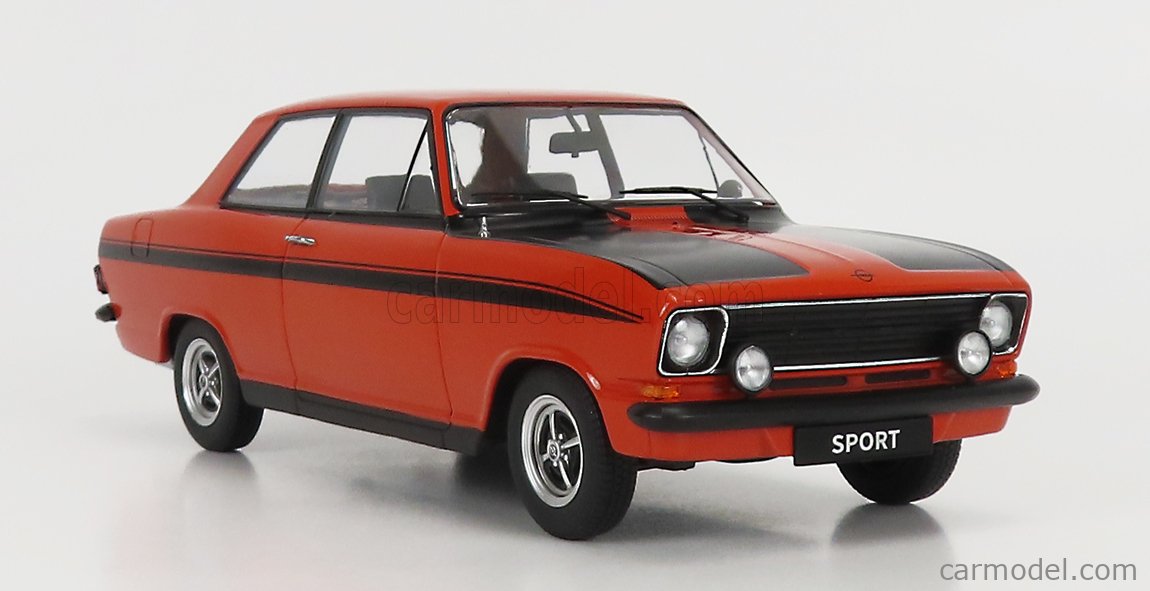 Maquette Opel Kadett B Sport 1973 – Jaune/Noir, 1/18, KK-Scale, NEUF