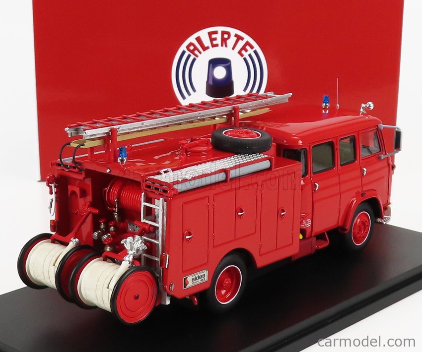 Miniature pompier Alerte SAVIEM SM7 SIDES FPT chez 1001hobbies (Réf.0107)