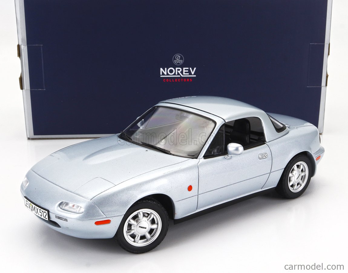 NOREV 188023 Scale 1/18 | MAZDA MX-5 SPIDER 1989 SILVER