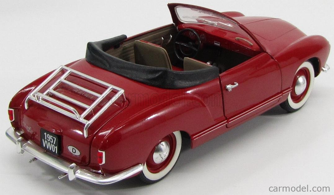 SOLIDO 8058 Scale 1/18 | VOLKSWAGEN KARMANN GHIA CABRIOLET 1957 RED