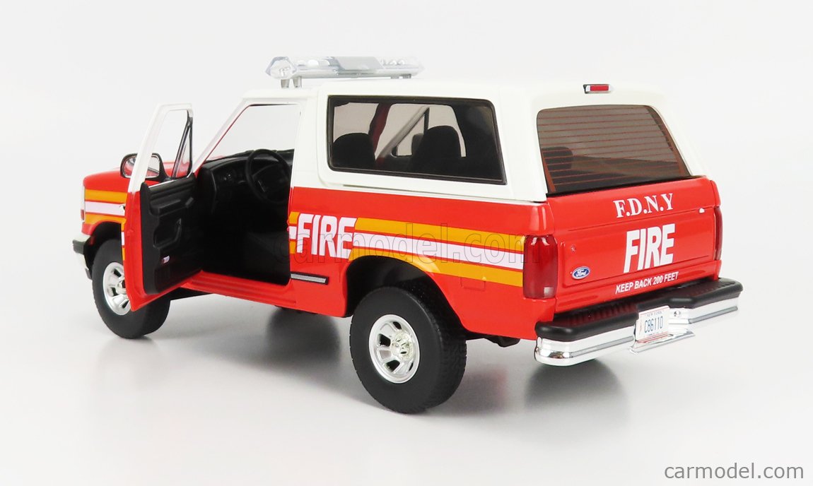 Greenlight 1/18 - Ford Bronco FDNY 1996 - Camion De Pompiers New York - Réf 19118