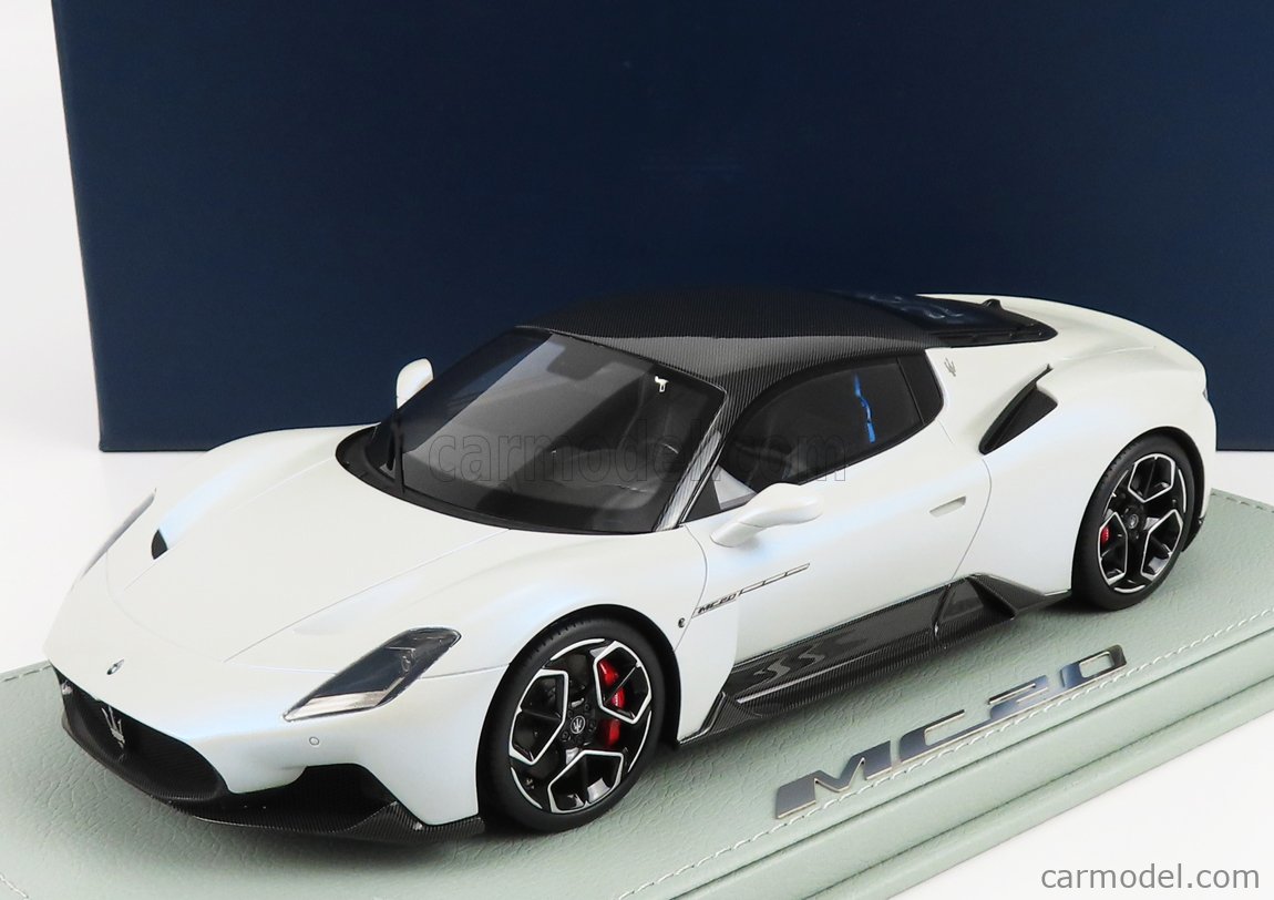 Maserati MC20 2020 Bianco Audace BBR BBRC251A - Miniatures Autos Motos