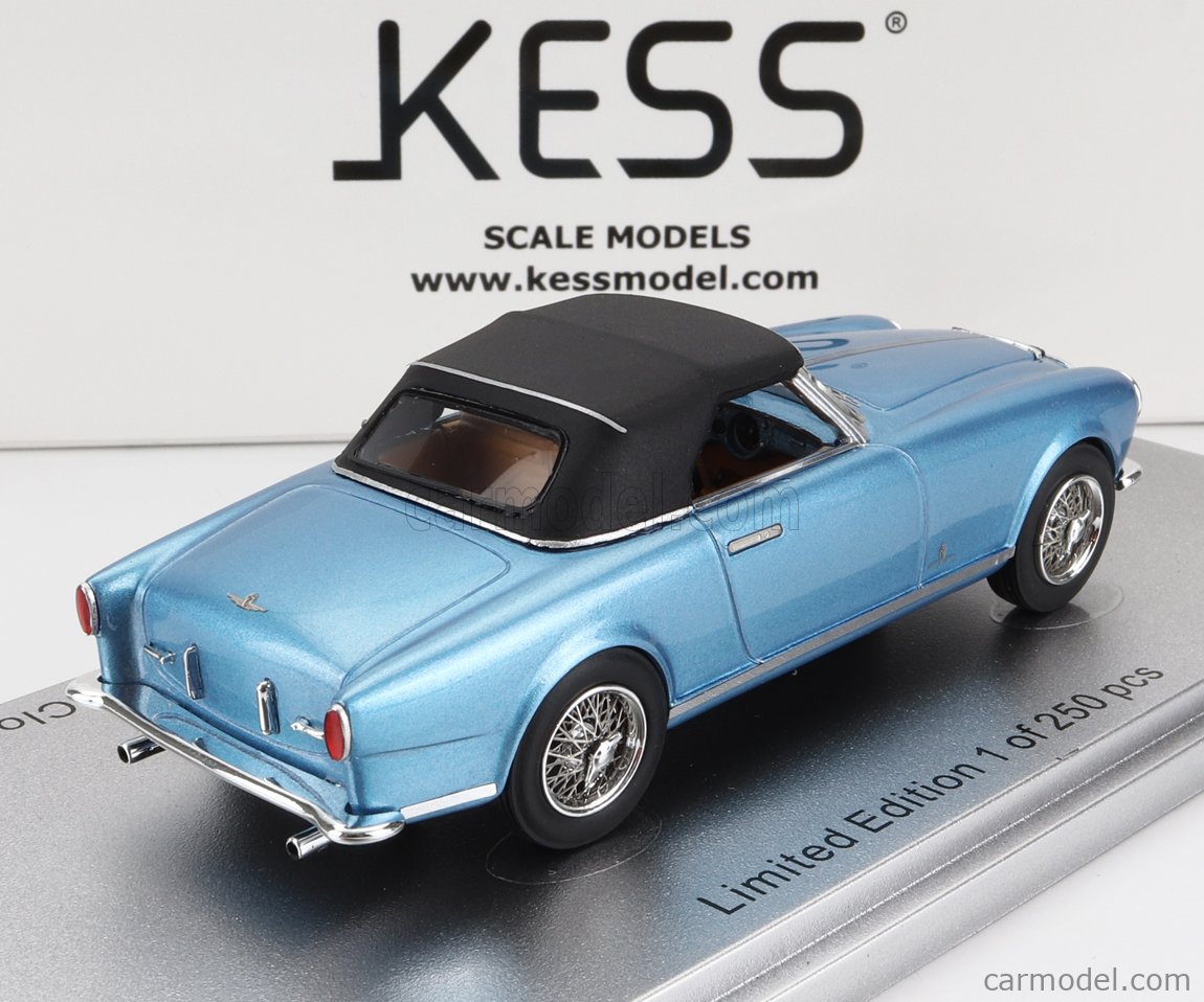 KESS-MODEL KE43056262 Scale 1/43  FERRARI 212 INTER sn0235EU CABRIOLET CLOSED 1952 LIGHT BLUE MET BLACK