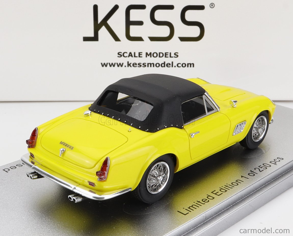 KESS-MODEL KE43058003 Echelle 1/43  MODENA 250GT CALIFORNIA SPIDER CLOSED 1961 YELLOW BLACK