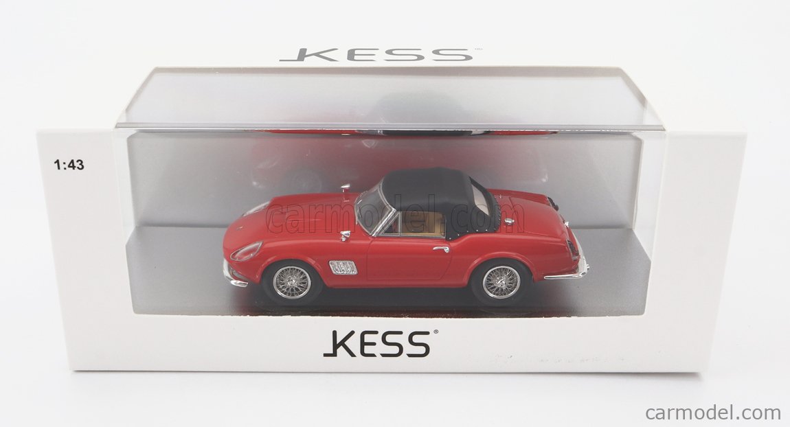 KESS-MODEL KE43058001 Scale 1/43  MODENA 250GT CALIFORNIA SPIDER CLOSED 1961 RED BLACK