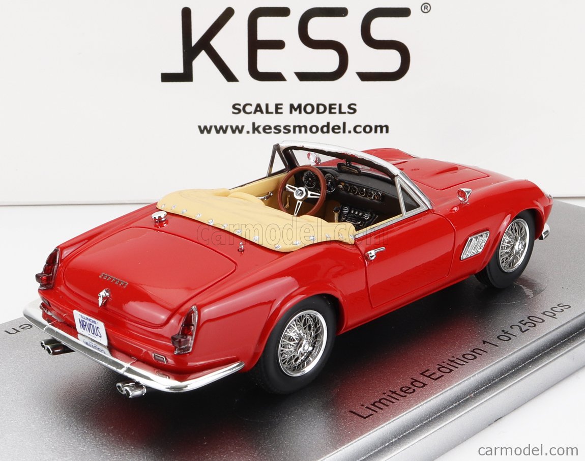 KESS-MODEL KE43058000 Scale 1/43  MODENA 250GT CALIFORNIA SPIDER OPEN 1961 MOVIE RED