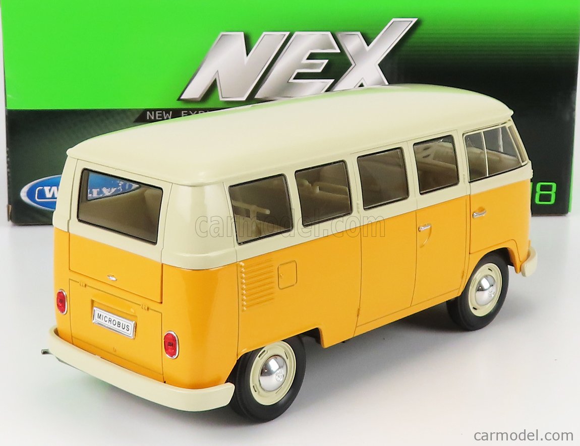 WELLY WE18054Y Scale 1/18 | VOLKSWAGEN T1 MINIBUS 1963 WHITE OCHRE