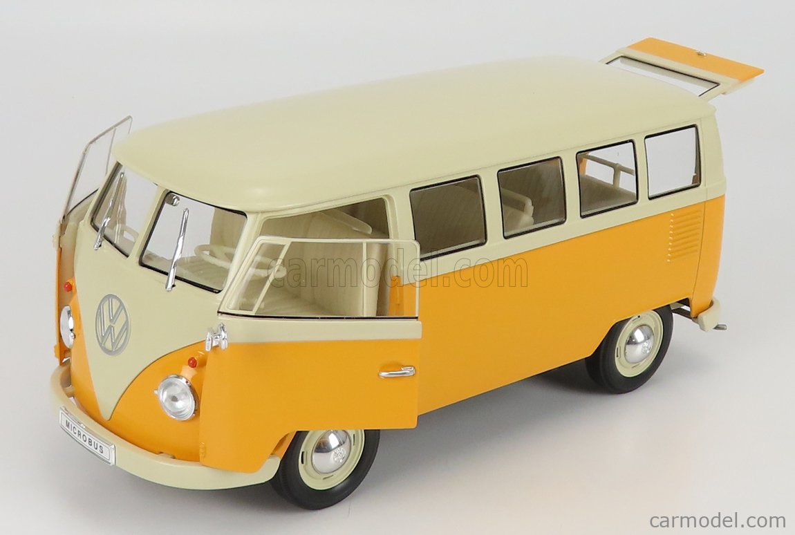 WELLY WE18054Y Scale 1/18 | VOLKSWAGEN T1 MINIBUS 1963 WHITE OCHRE