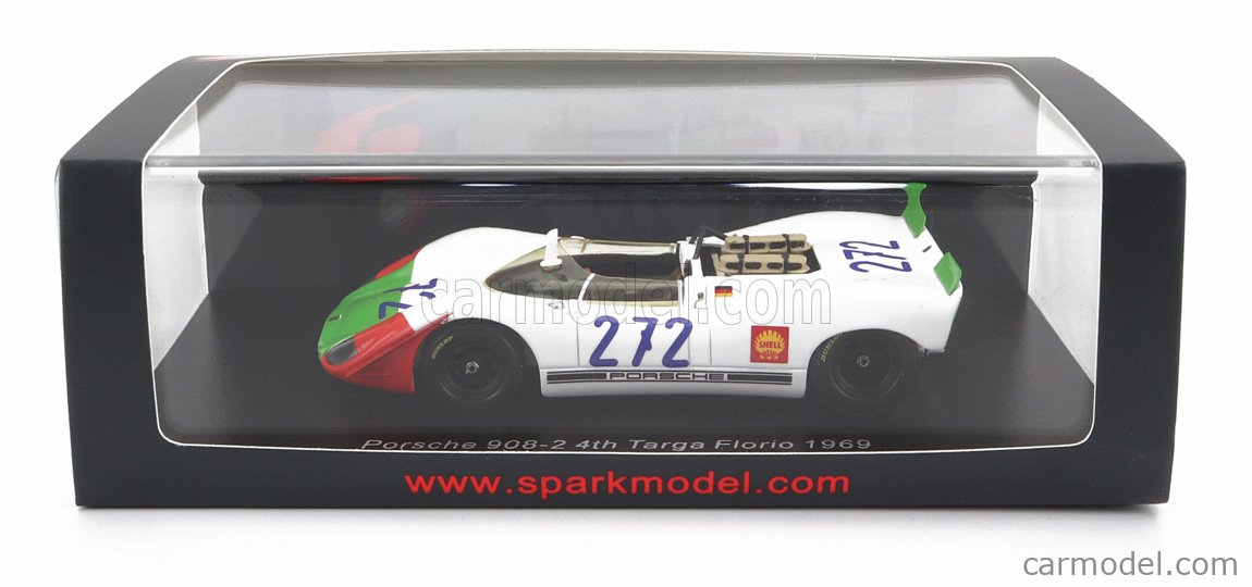 SPARK-MODEL S9247 Scale 1/43 | PORSCHE 908-2 SPIDER N 272 4th TARGA ...