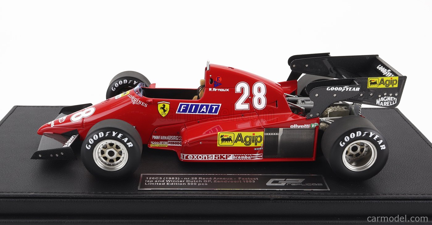 Model F1 Gp Replicas 1/18 Ferrari 126C3 René Arnoux #28 Winner German Gp 1983 | Motorsport Maranello