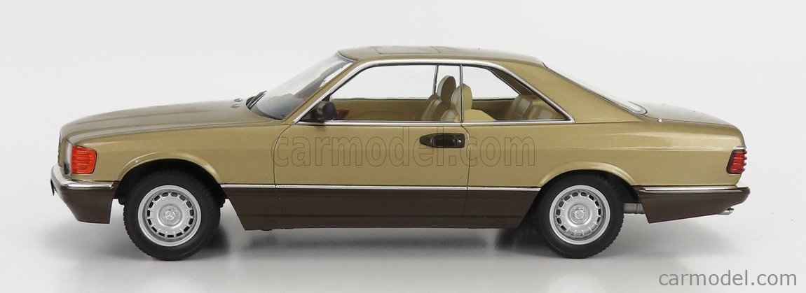 Mercedes 500 SEC C126 1987 golden metallic 1:18