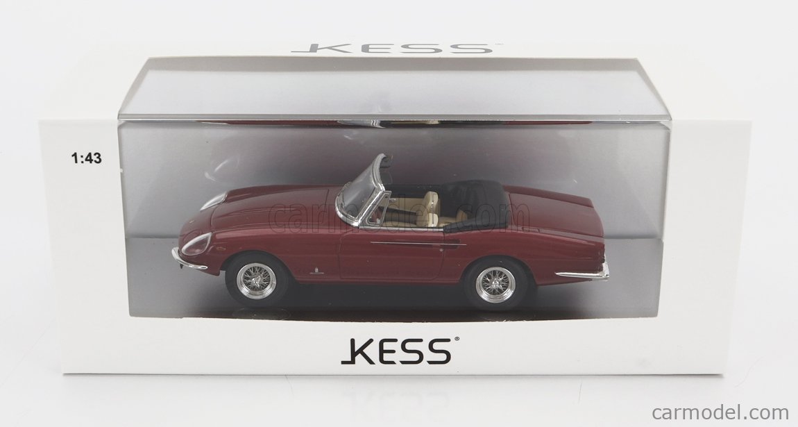 KESS-MODEL KE43056281 Scale 1/43  FERRARI 365 CALIFORNIA SPIDER OPEN 1966 BORDEAUX