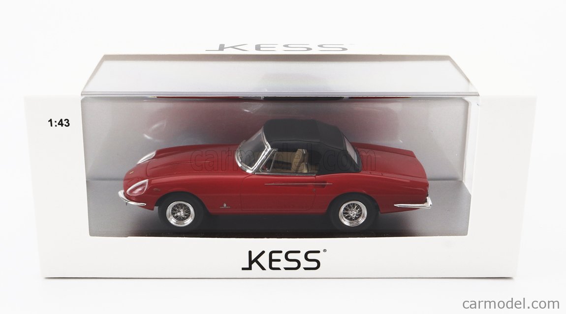 KESS-MODEL KE43056280 Scale 1/43  FERRARI 365 CALIFORNIA SPIDER CLOSED 1966 RED BLACK