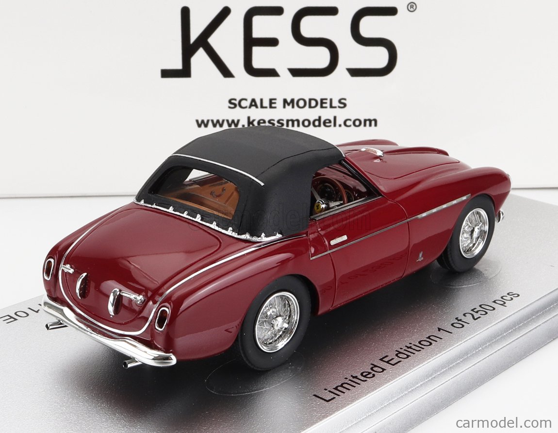 KESS-MODEL KE43056061 Scala 1/43  FERRARI 212 EXPORT VIGNALE ch.0110e CABRIOLET CLOSED 1951 BORDEAUX BLACK