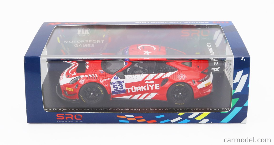 Spark 1/43 Porsche 911 GT3 R #53 Team Türkiye Paul Ricard 2022 S6326
