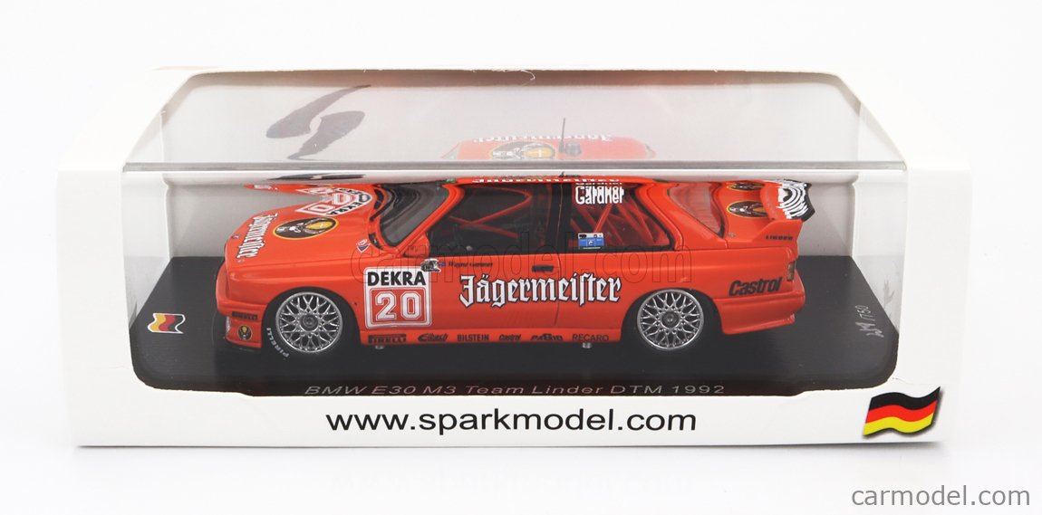 SPARK-MODEL SG605 Scale 1/43 | BMW 3-SERIES M3 COUPE E30 N 20 DTM 1992 ...