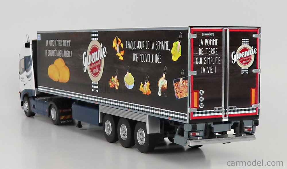 Semi-remorque Eligor 1/43 - Volvo FH4 Globetrotter Madrias, Blanche (réf. 115227)