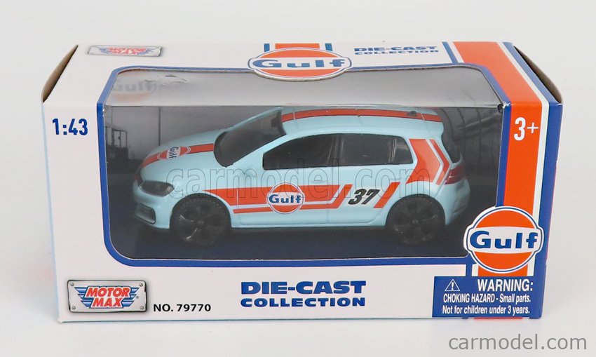 MOTOR-MAX 79772 Scale 1/43 | VOLKSWAGEN GOLF VII GTI GULF N