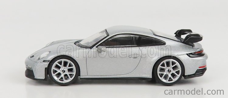 Modèle Réduit Porsche 911 992-2 GT3 Coupé 1:64 - Marque Paragon, Couleur Argent, 2024