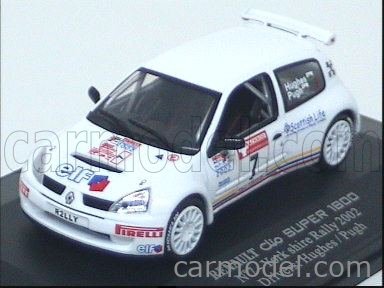 RENAULT CLIO SUPER 1600 RALLYE ALSACE-VOSGES 2002 JORDAN UNIVERSAL HOBBIES 1:43