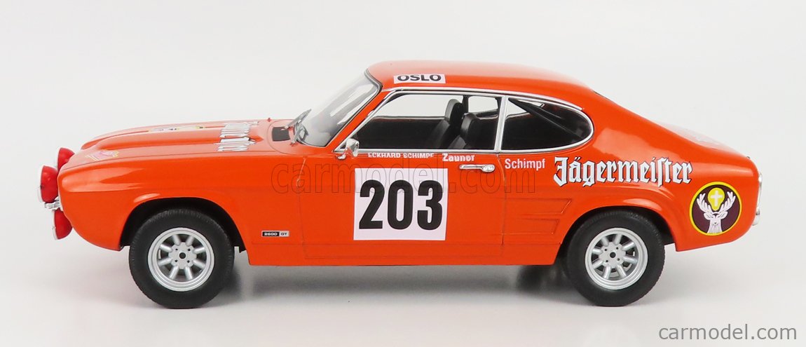 FORD ENGLAND - CAPRI MKI (night version) JAGERMEISTER N 203 RALLY  MONTECARLO 1973 E.SCHIMPF - E.J.ZAUNER