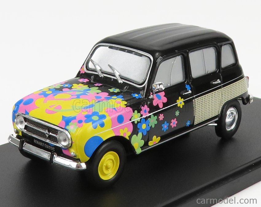 EDICOLA ABR4P053 Scale 1/43 | RENAULT R4 BI-FACE 2011 BLACK WHITE YELLOW