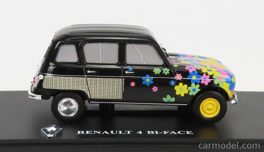 EDICOLA ABR4P053 Scale 1/43 | RENAULT R4 BI-FACE 2011 BLACK WHITE YELLOW
