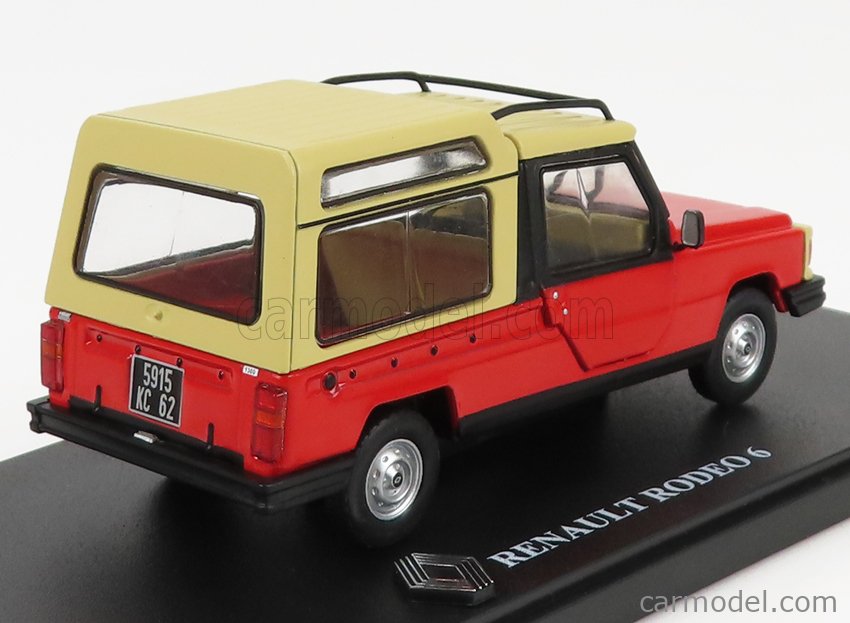 Yellow Vw Rodeo EDICOLA ABR4P013 Echelle 1/43 | RENAULT RODEO 6 1980 RED YELLOW