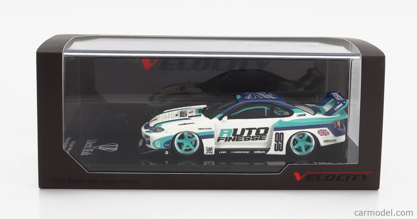 TRUESCALE TSM430690 Масштаб 1/43 | NISSAN SILVIA S15 TEAM AUTO FINESSE N 99  LB-SUPER SILHOUETTE 1999 WHITE GREEN