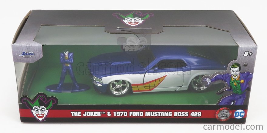 JADA 253253004-33090 Масштаб 1/32  FORD USA MUSTANG BOSS 429 COUPE 1970 - THE JOKER PURPLE WHITE