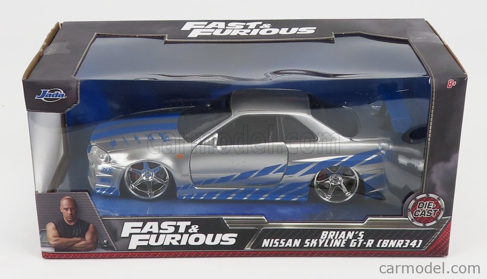 Jada Toys, Inc. 253203044 Fast e Furious 2002 Nissan Skyl Accessoires Bleu Jada Toys, Inc. 253203044 Fast e Furious 2002 Nissan Skyl Accessoires Bleu