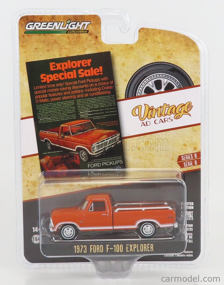 Modèle Réduit 1:24 Ford F-100 Pick-Up 1969 Bleu Clair MotorMax - Neuf