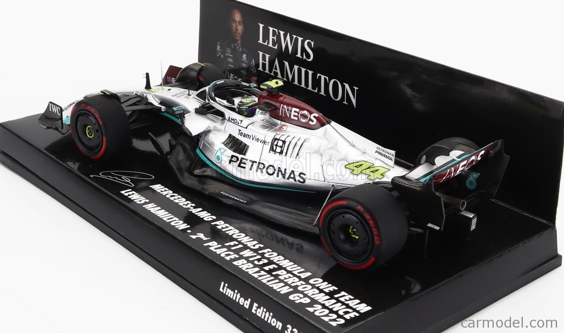 Minichamps 1/43 - Mercedes-AMG W13E Bahrain GP 2021 - George Russell - Résine