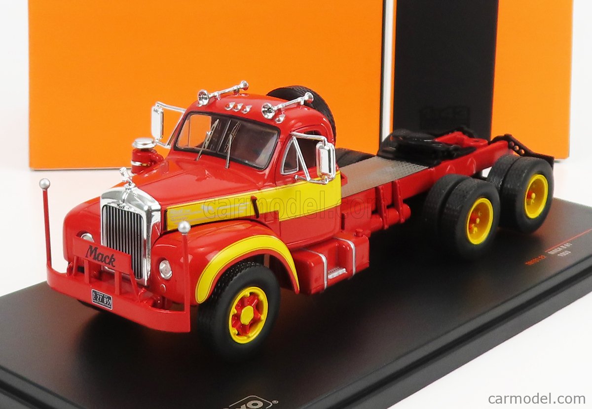 IXO-MODELS TR131.22 Scale 1/43 | MACK B61 TRACTOR TRUCK 3-ASSI 1953 RED ...