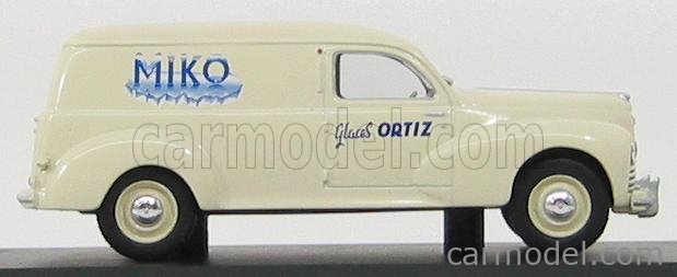 Miniature Norev 1/43 - Peugeot 203 Fourgon Glaces Miko - Occasion Très Bon état