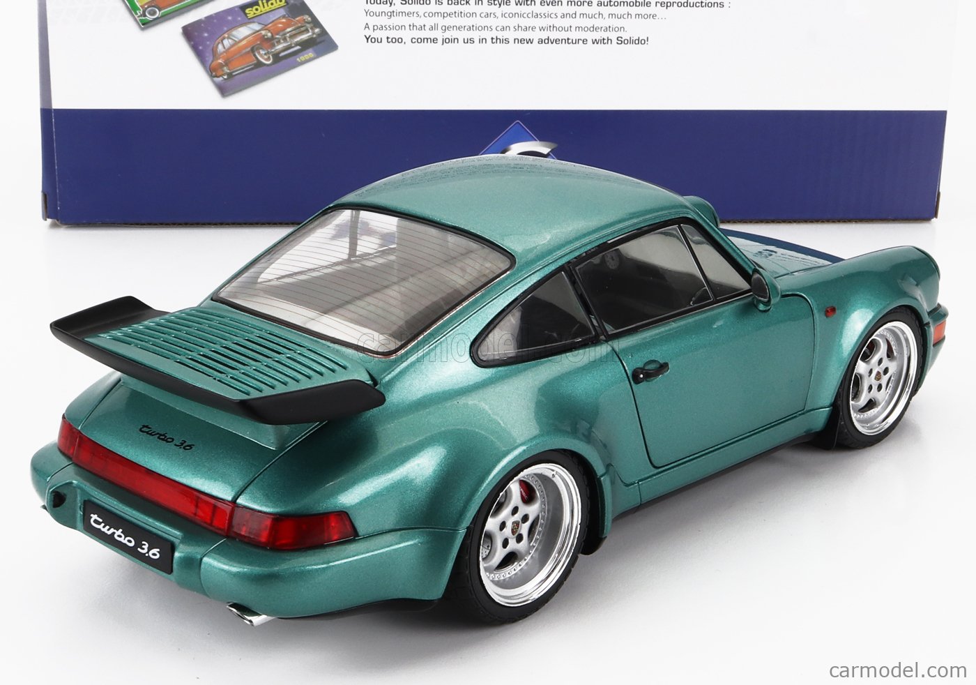 SOLIDO 1803407 Echelle 1/18 PORSCHE 911 964 TURBO 3.6 COUPE 1991 GREEN